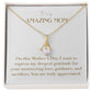 Enchanting Elegance Ribbon Necklace - I Want to Express My Deepest Gratitude