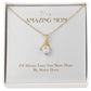 Enchanting Elegance Ribbon Necklace - I'll Always Love You More Than My Sister Does