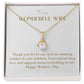 Enchanting Elegance Ribbon Necklace - Thank You For Being Such an Amazing Mother To Our Children