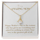 Enchanting Elegance Ribbon Necklace - Happy Mother's Day To The Woman Who Has Given Me Everything