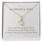 Enchanting Elegance Ribbon Necklace - To My Wonderful Wife