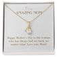 Enchanting Elegance Ribbon Necklace - Happy Mother's Day To The Woman Who Has Always Had My Back
