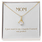 Enchanting Elegance Ribbon Necklace - Mom I Just Want to Say Congrats