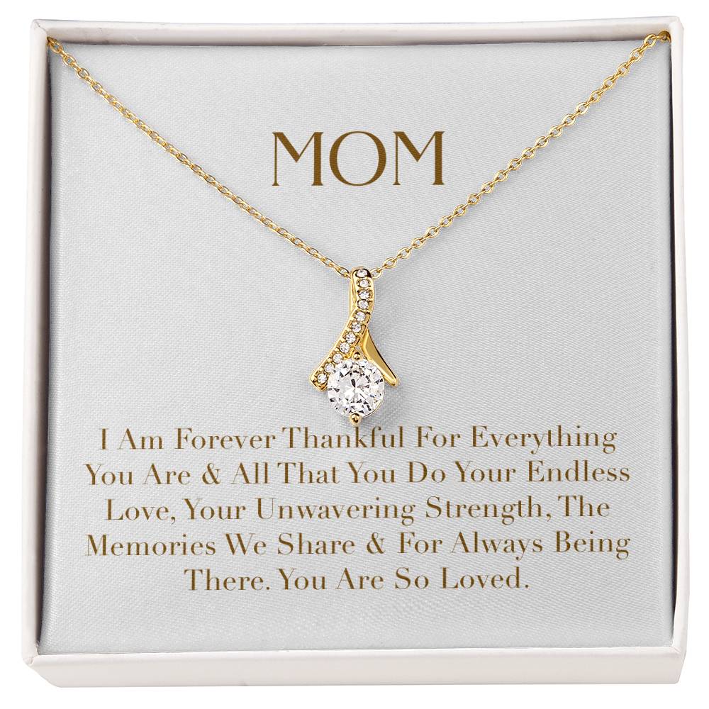 Enchanting Elegance Ribbon Necklace - I Am Forever Thankful for Everything You Are