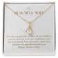 Enchanting Elegance Ribbon Necklace - You Are Not Just The Mother Of Our Children You Are Also My Rock