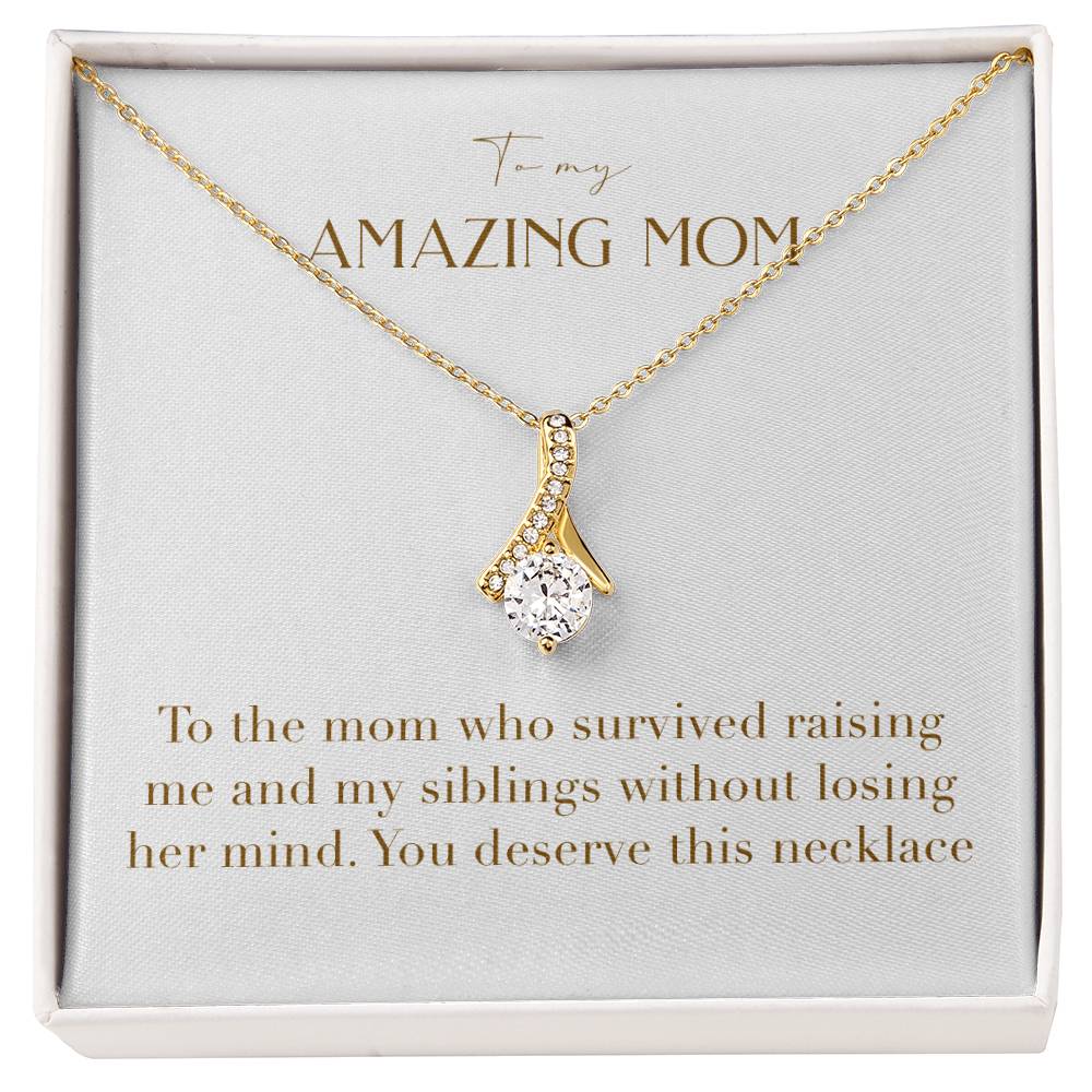 Enchanting Elegance Ribbon Necklace - To The Mom Who Survived Raising Me