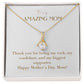 Enchanting Elegance Ribbon Necklace - Thank You for Being My Rock