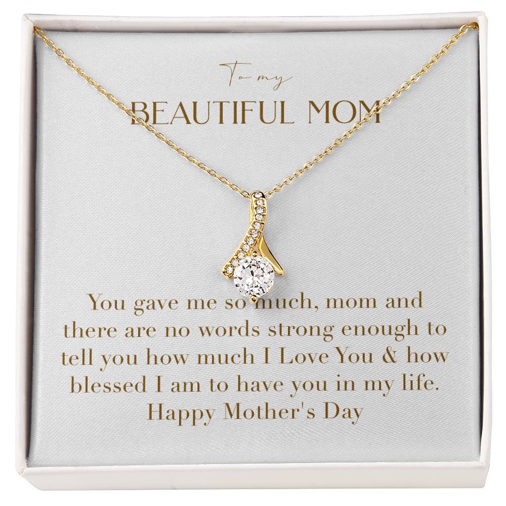 Enchanting Elegance Ribbon Necklace - You Gave Me So Much Mom