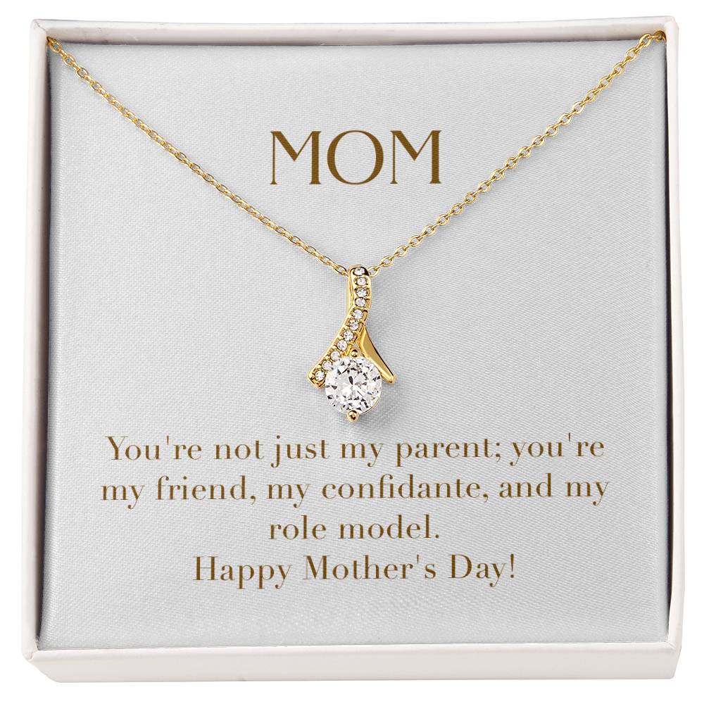 Enchanting Elegance Ribbon Necklace - You're Not Just My Parent You're My Friend