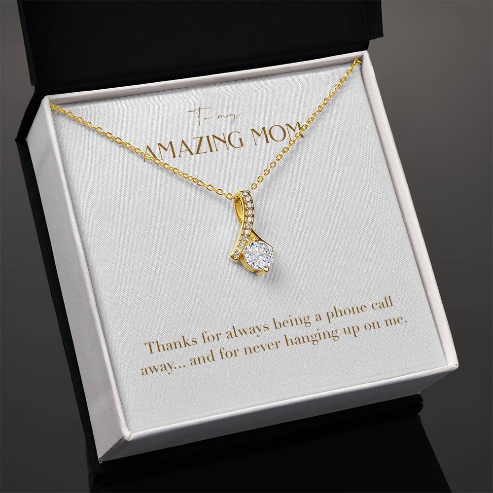 Enchanting Elegance Ribbon Necklace - Thanks For Always Being a Phone Call Away