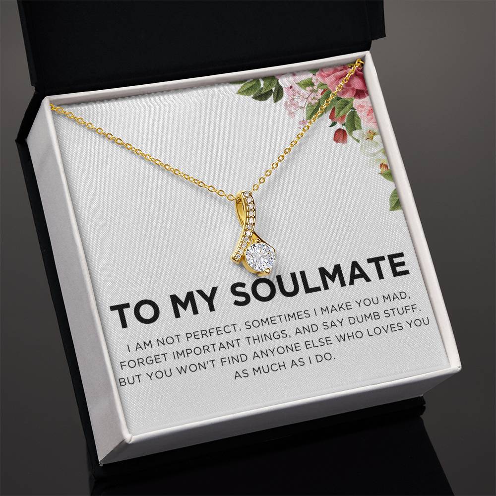 To My Soulmate - Enchanting Elegance Ribbon Necklace