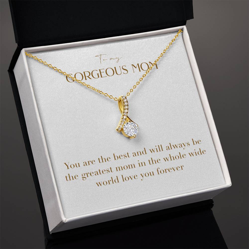 Enchanting Elegance Ribbon Necklace - You Are The Best and Will Always be The Greatest