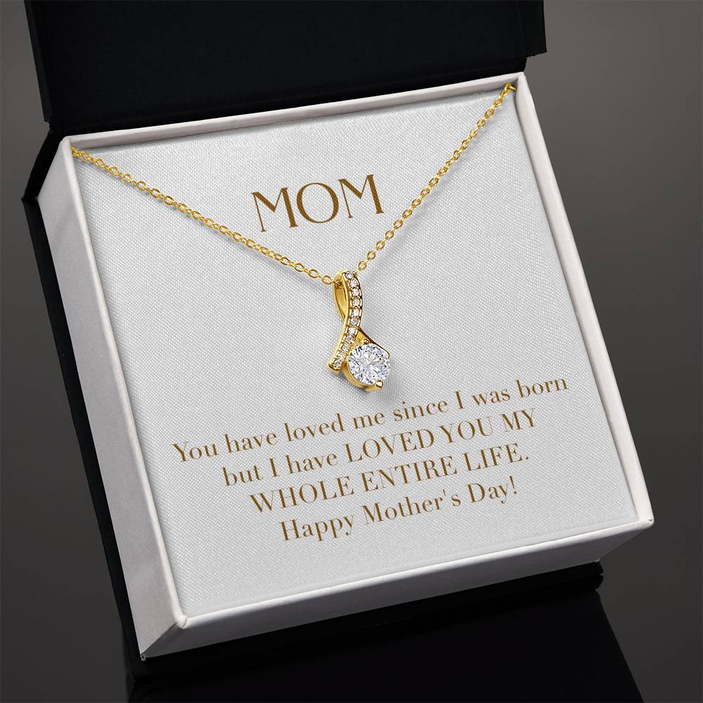 Enchanting Elegance Ribbon Necklace - I Have Loved You My Whole Life