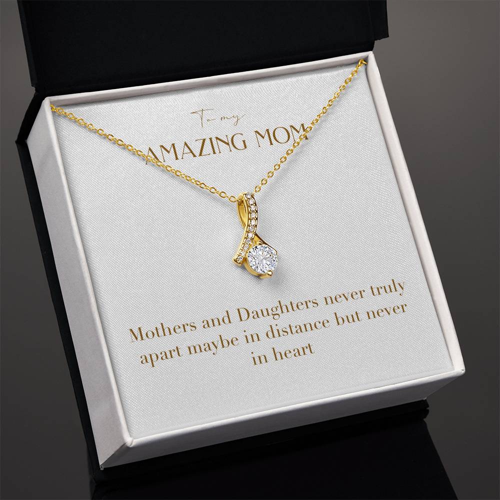 Enchanting Elegance Ribbon Necklace - Mothers and Daughters Never Truly Apart