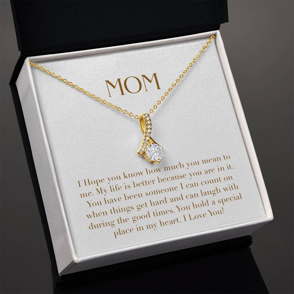 Enchanting Elegance Ribbon Necklace - I Hope You Know How Much You Mean to Me