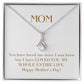 Enchanting Elegance Ribbon Necklace - I Have Loved You My Whole Life