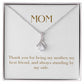 Enchanting Elegance Ribbon Necklace - Thank You for Being My Mother