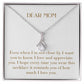 Enchanting Elegance Ribbon Necklace - Dear Mom Even When I'm Not Close I Want You to Know I Love You