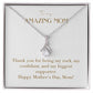 Enchanting Elegance Ribbon Necklace - Thank You for Being My Rock
