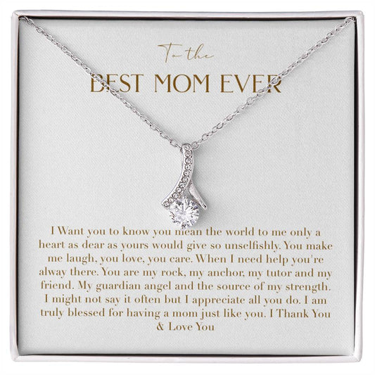 Enchanting Elegance Ribbon Necklace - I Want You to Know You Mean the World to Me