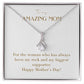 Enchanting Elegance Ribbon Necklace - For the Woman Who Has Always Been My Rock