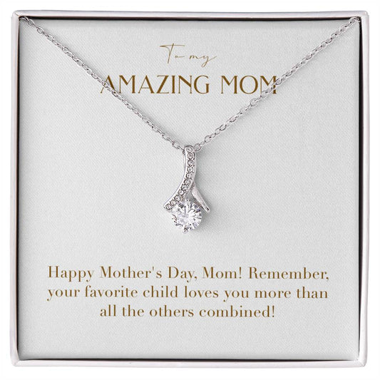 Enchanting Elegance Ribbon Necklace - Your Favorite Child Loves You More