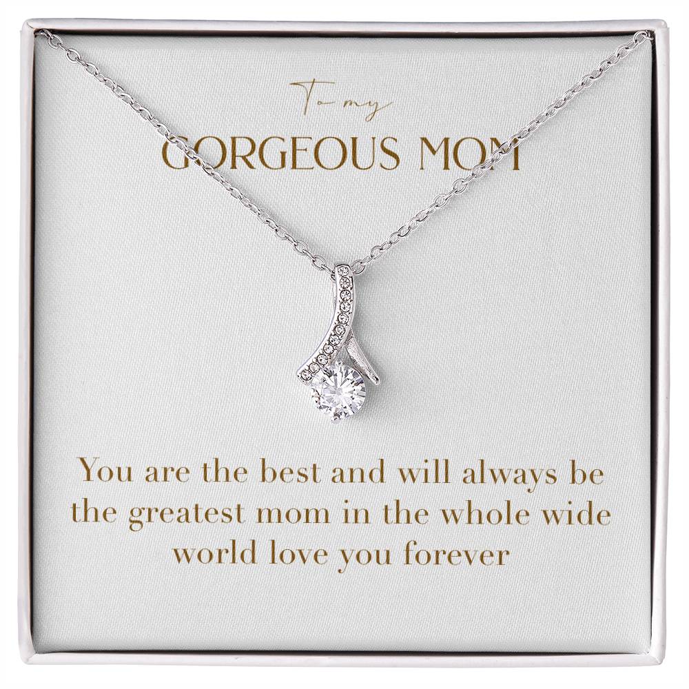 Enchanting Elegance Ribbon Necklace - You Are The Best and Will Always be The Greatest