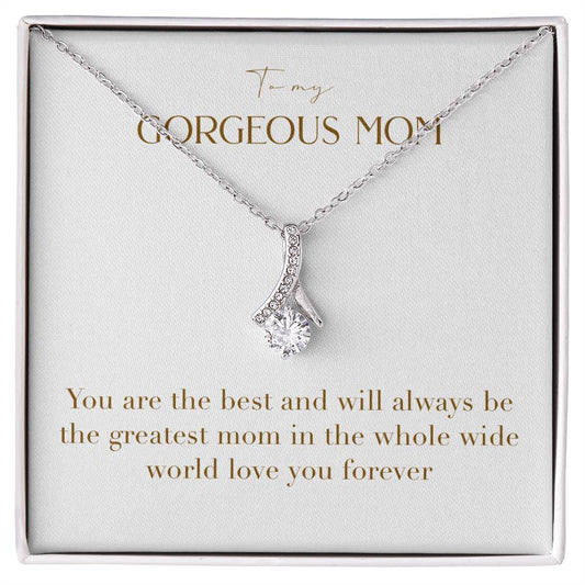 Enchanting Elegance Ribbon Necklace - You Are The Best and Will Always be The Greatest