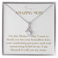 Enchanting Elegance Ribbon Necklace - On This Mother's Day I Want to Thank You