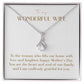 Enchanting Elegance Ribbon Necklace - To The Woman Who Fills Our Home With Love and Laughter