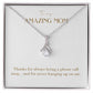 Enchanting Elegance Ribbon Necklace - Thanks For Always Being a Phone Call Away