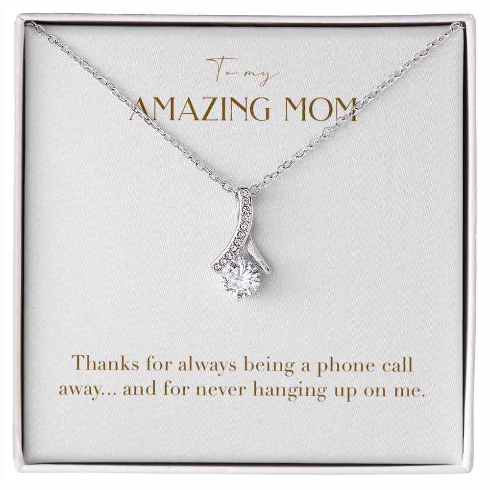 Enchanting Elegance Ribbon Necklace - Thanks For Always Being a Phone Call Away