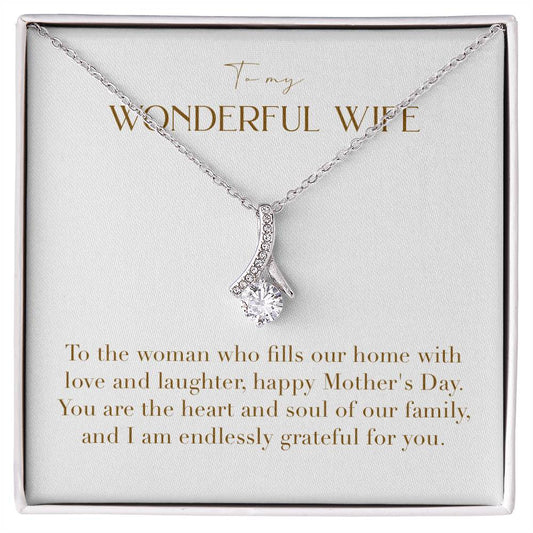 Enchanting Elegance Ribbon Necklace - To The Woman Who Fills Our Home With Love and Laughter