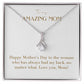 Enchanting Elegance Ribbon Necklace - Happy Mother's Day To The Woman Who Has Always Had My Back