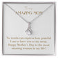 Enchanting Elegance Ribbon Necklace - No Words Can Express How Grateful I am