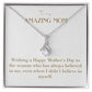 Enchanting Elegance Ribbon Necklace - Wishing a Happy Mother's Day to the Woman Who Has Always Believed in Me