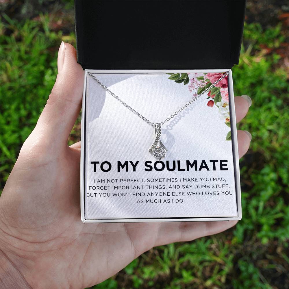 To My Soulmate - Enchanting Elegance Ribbon Necklace