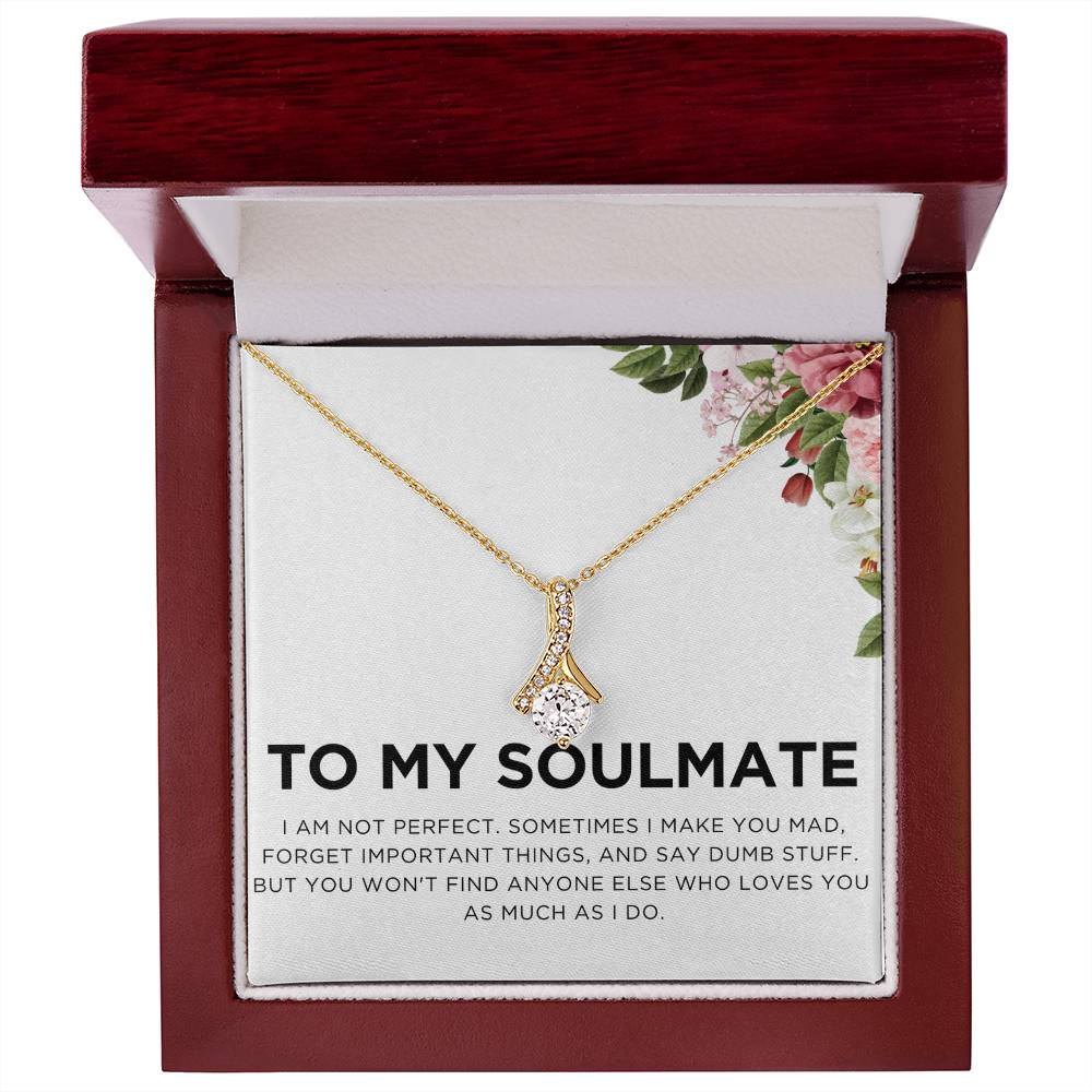 To My Soulmate - Enchanting Elegance Ribbon Necklace