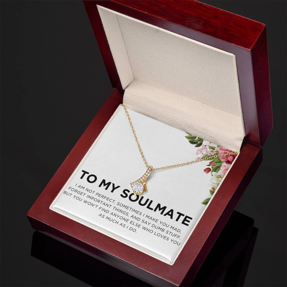 To My Soulmate - Enchanting Elegance Ribbon Necklace