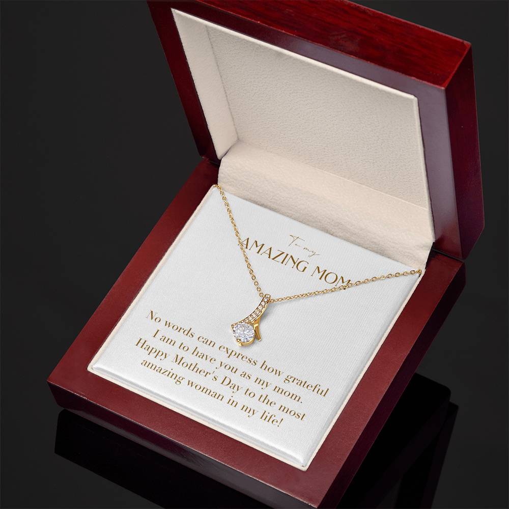 Enchanting Elegance Ribbon Necklace - No Words Can Express How Grateful I am