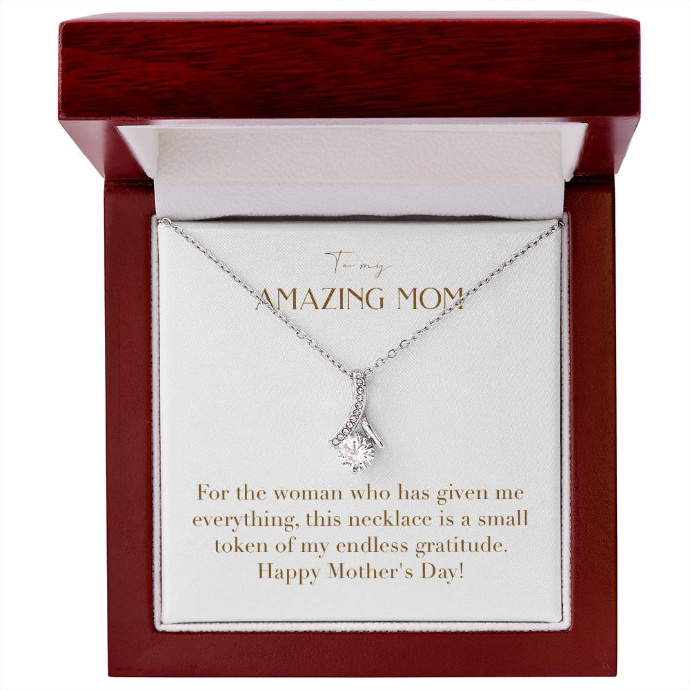 Enchanting Elegance Ribbon Necklace - For the Woman Who Has Given Me Everything