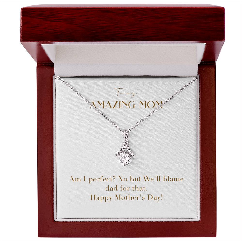 Enchanting Elegance Ribbon Necklace - Am I Perfect? No But We'll Blame Dad for That