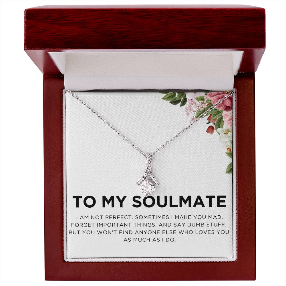 To My Soulmate - Enchanting Elegance Ribbon Necklace