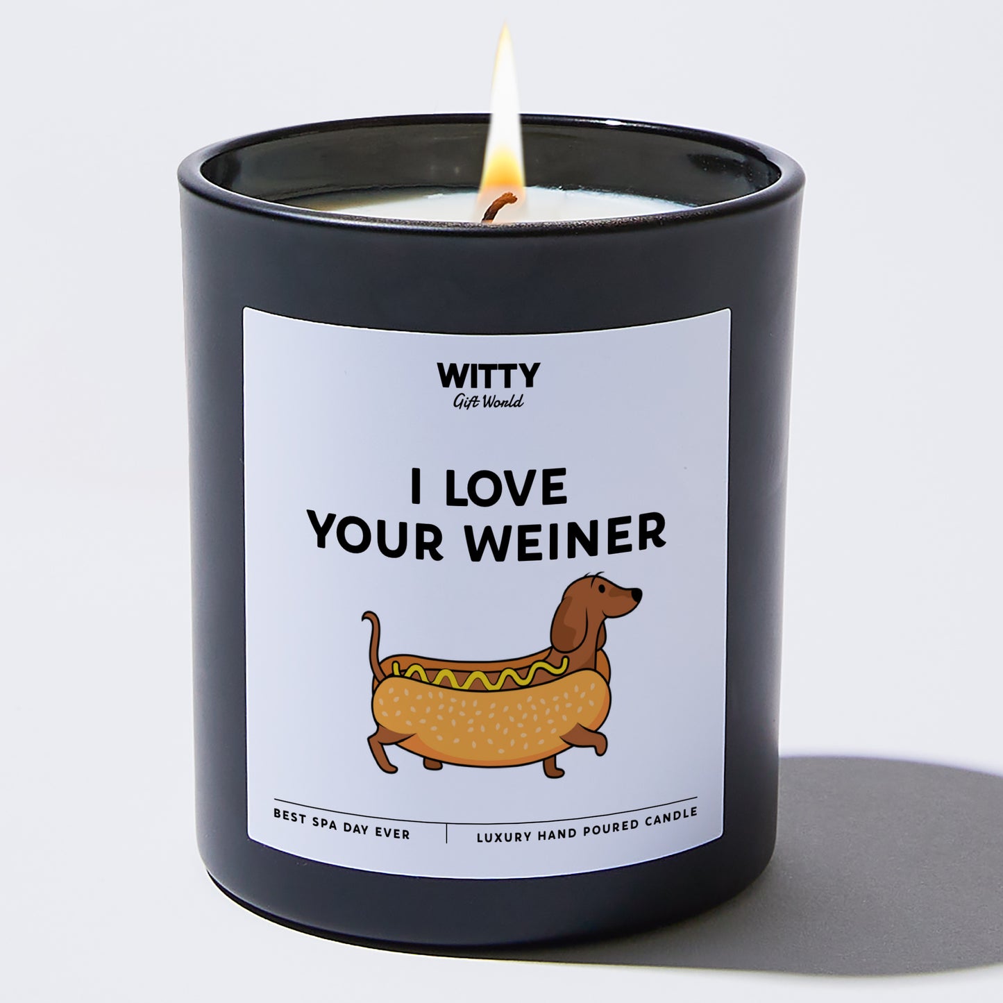 Anniversary Present - I Love Your Weiner - Candle