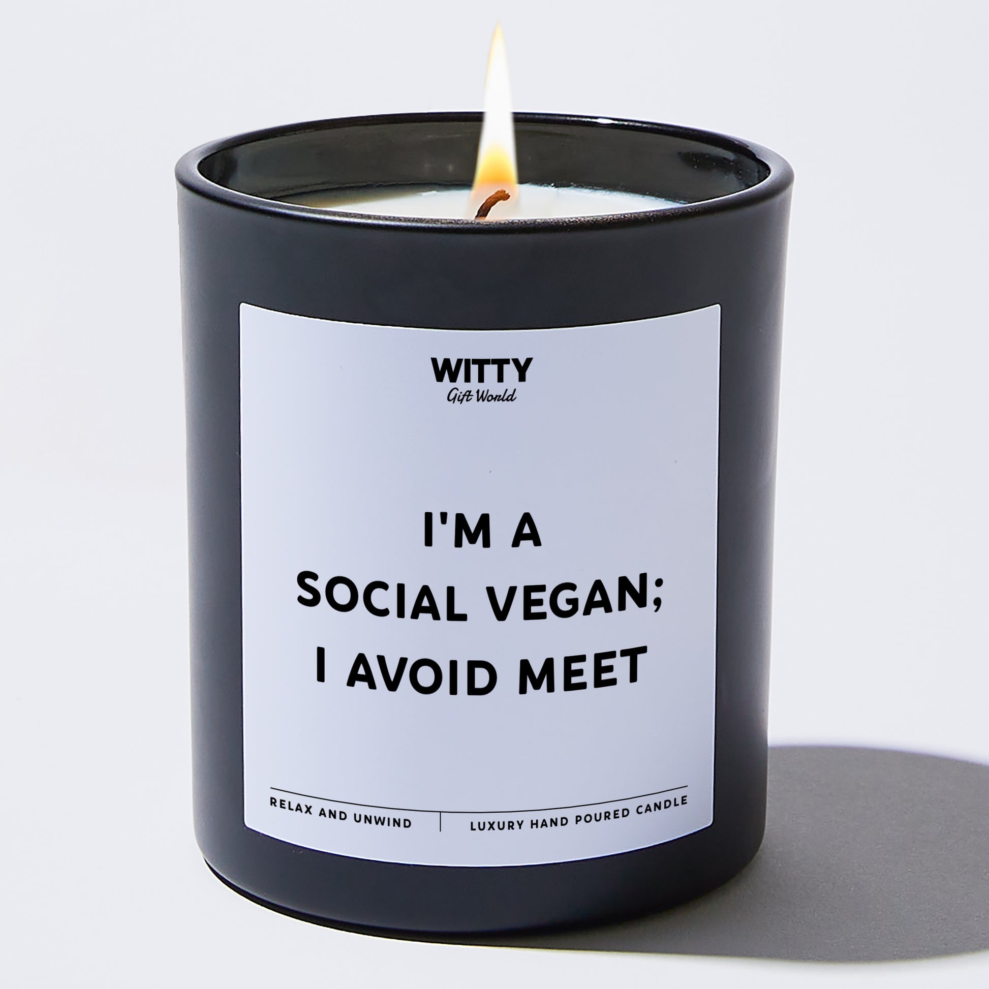 Funny Candles I'm A Social Vegan; I Avoid Meet - Witty Gift World