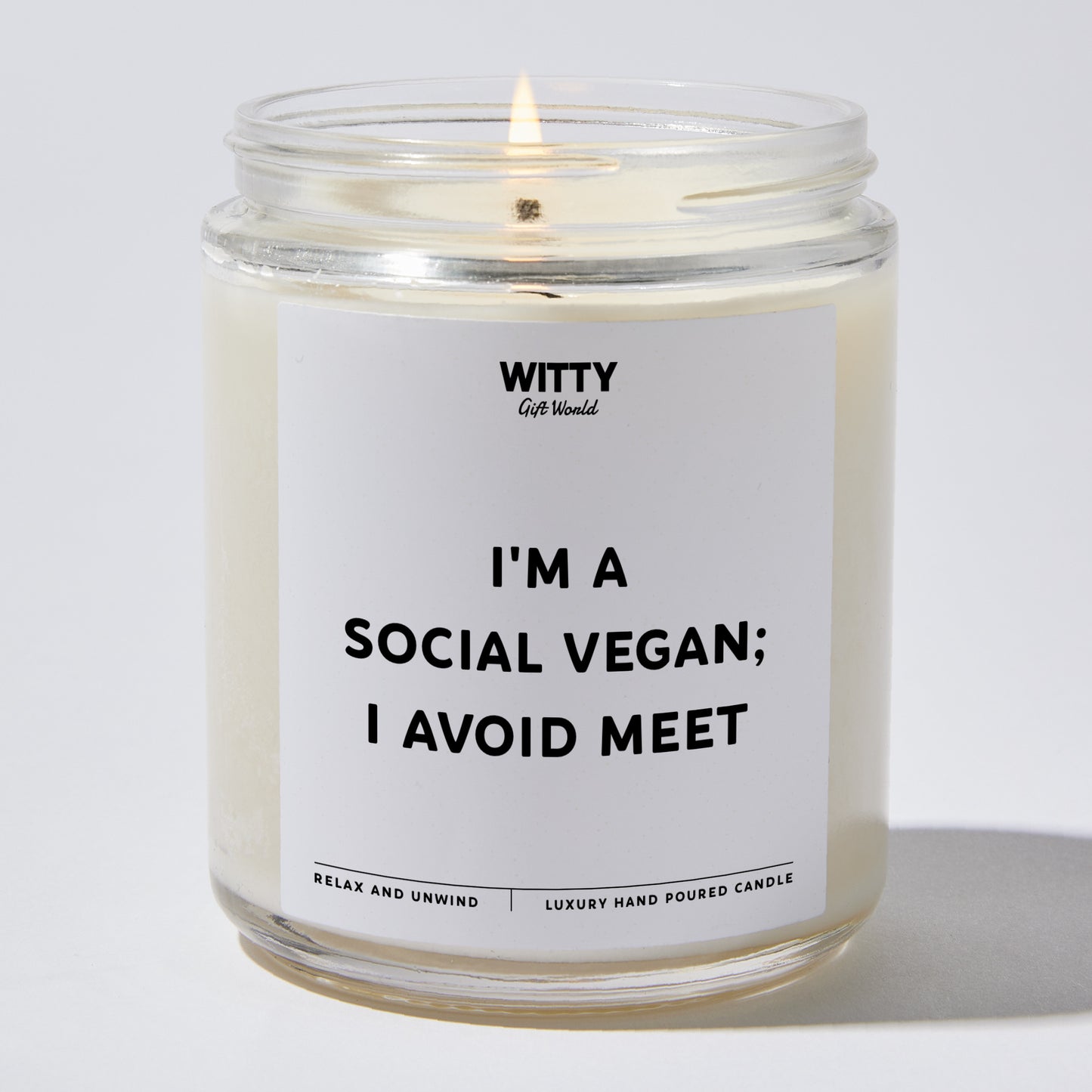 Funny Candles - I'm A Social Vegan; I Avoid Meet - Candle