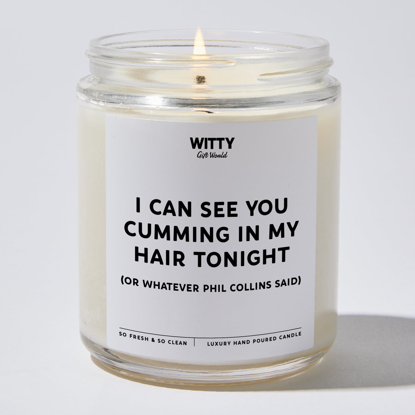 Anniversary Present - I Can See You Cumming in My Hair Tonight (or Whatever Phil Collins Said) - Candle