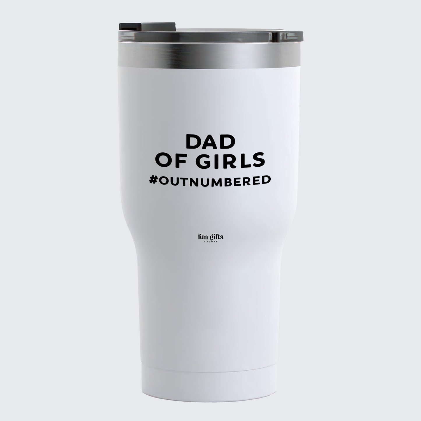 Travel Coffee Mug - Dad of Girls #outnumbered - Coffee Tumbler