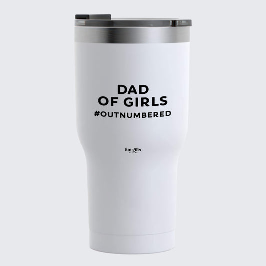 Travel Coffee Mug - Dad of Girls #outnumbered - Coffee Tumbler