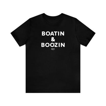 Funny Shirts for Women - Boatin & Boozin - Women's T Shirts